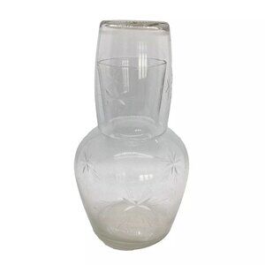 Vintage Bedside Water Carafe Tumble Up & Drinking Glass